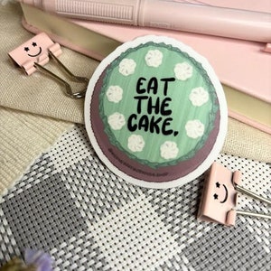 Come el pastel Pegatina