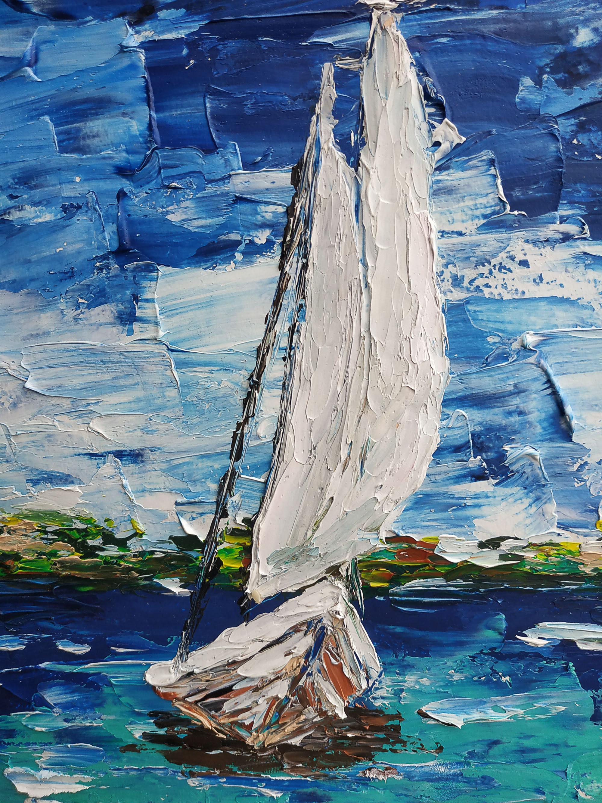 capsized sailboat painting