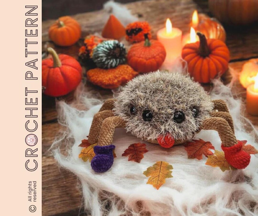 Halloween Spider Pillow Crochet Pattern | Amigurumi Spider Cushion (PDF ...