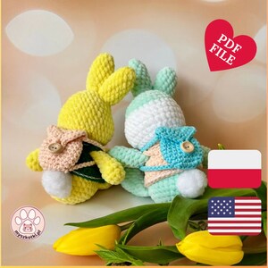 Backpack for Bunny Crochet PATTERN/ Mini Backpack by Myszkotki / PDF FILE