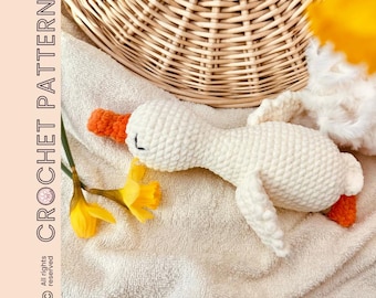 GOOSE Crochet PDF Pattern by Myszkotki / duck rattle tutorial - beginners friendly