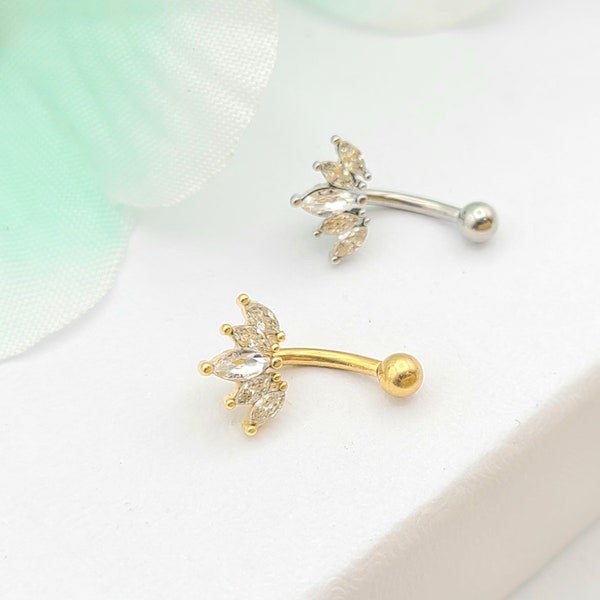 16G Crown Belly Ring. Gold Crown Belly Ring. Silver Crown Belly Ring. Body Ring. Eyebrow ring. Lip Ring.