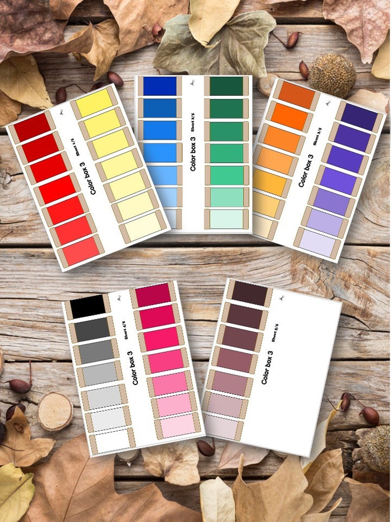 Color Box Chart Color Boxes 1,2 & 3 (montessori) Printable - Etsy