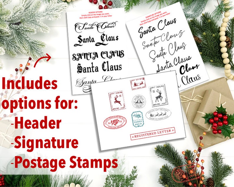 EDITABLE- Santa Claus Letter Printable, Santa Nightlight Letter, Letter ...