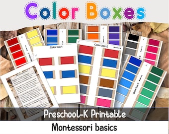 Color Boxes 1,2 & 3 (Montessori) Printable