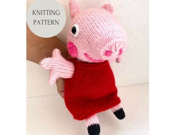 Knitting Pattern: Peppa Pig, Amigurumi Peppa Pig