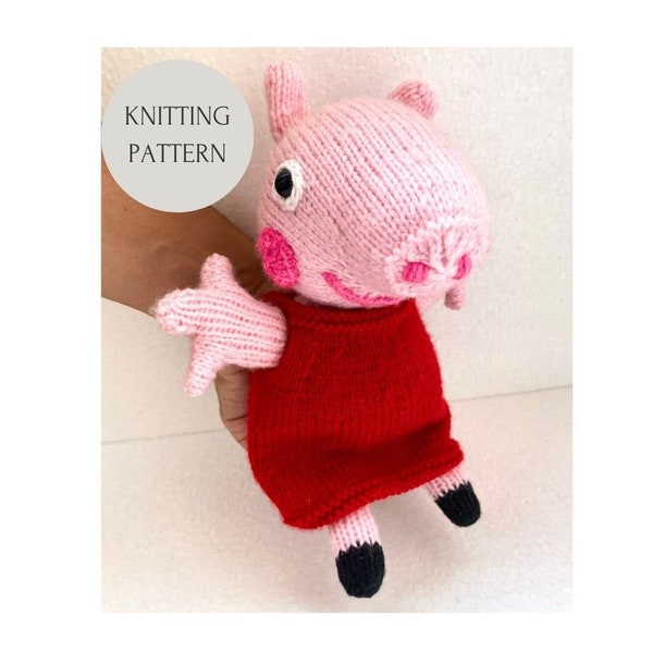 Knitting Pattern: Peppa Pig, Amigurumi Peppa Pig