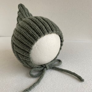 Pixie Baby Hat, Knitting Pattern, Retro Hat, Elf Hat, Newborn Hat, PDF image 5