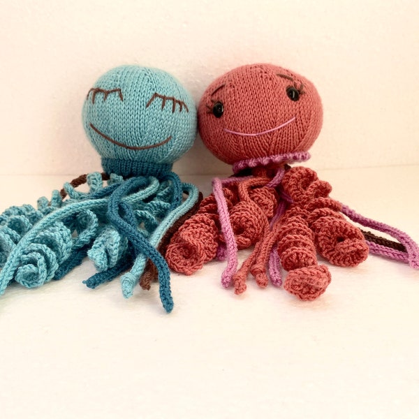 Knitting Pattern: Jellyfish, Toy for Newborn Baby, Jellyfish Amigurumi Pattern, Jelly Fish, Octopus, squid, Senzory Toy