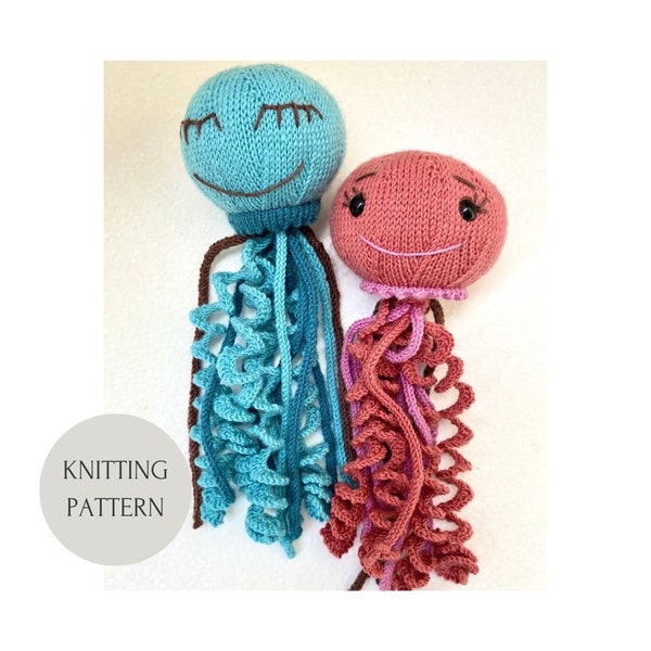 Knitting Pattern: Jellyfish, Toy for Newborn Baby, Jellyfish Amigurumi Pattern, Jelly Fish, Octopus, squid, Senzory Toy