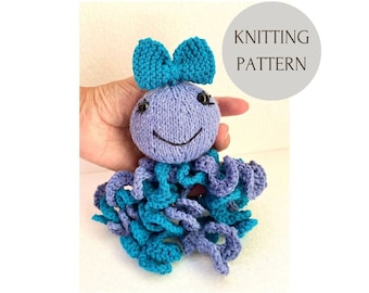 Octopus - Toy for Newborn, Knitting Pattern, PDF Tutorial, Soft Toy, First Toy