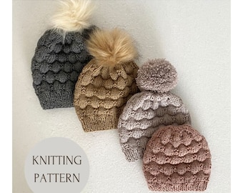 Knitting pattern: Baby beanie hat, newborn hat, easy pattern, easy knitting