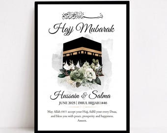 Personalised Hajj Umrah Frame, Umrah Mubarak, Umrah Frame, Hajj Gift, Umrah Gift, Islamic Frames, Islamic Gifts, Umrah Plaque