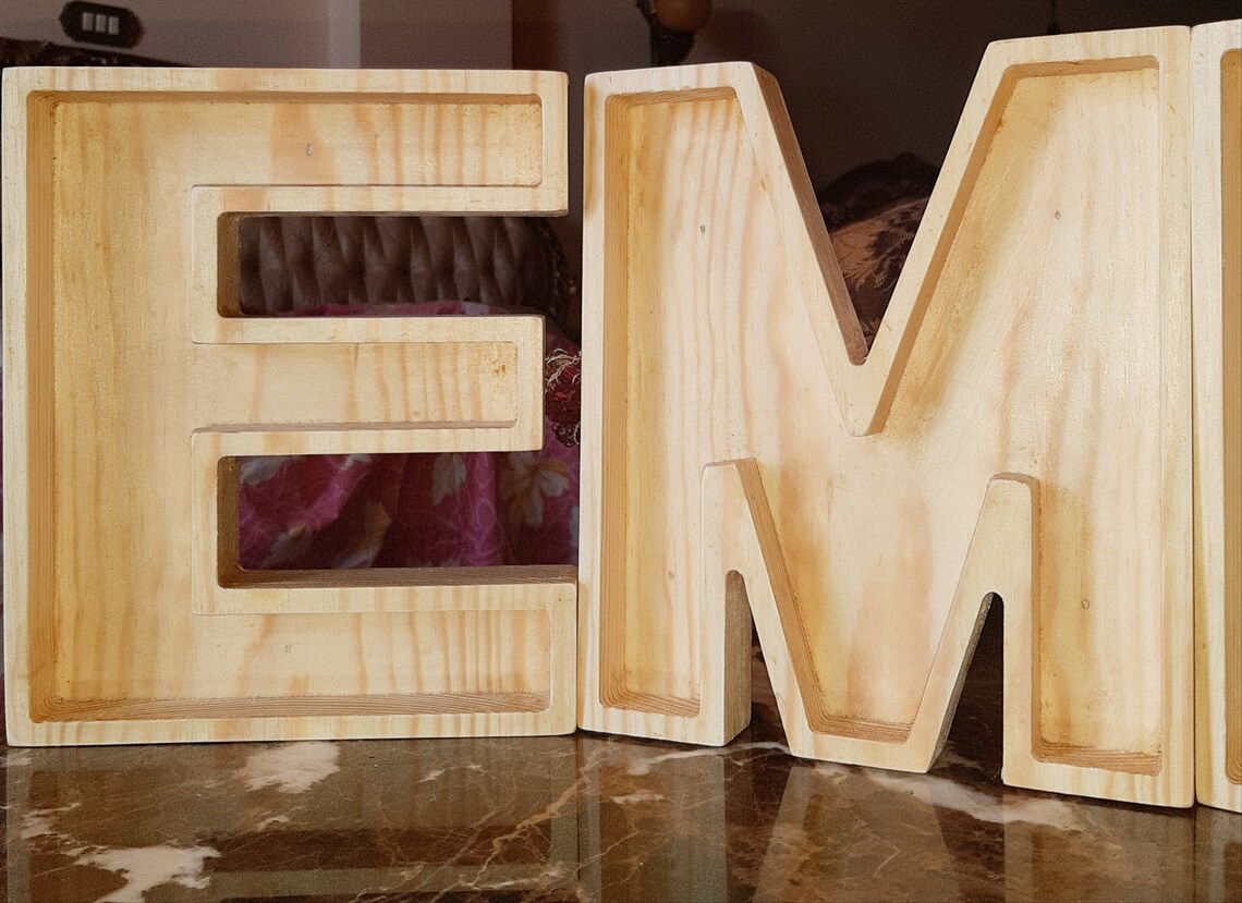 20 Thick Decorative Wooden Fillable Letters / Numbers Etsy