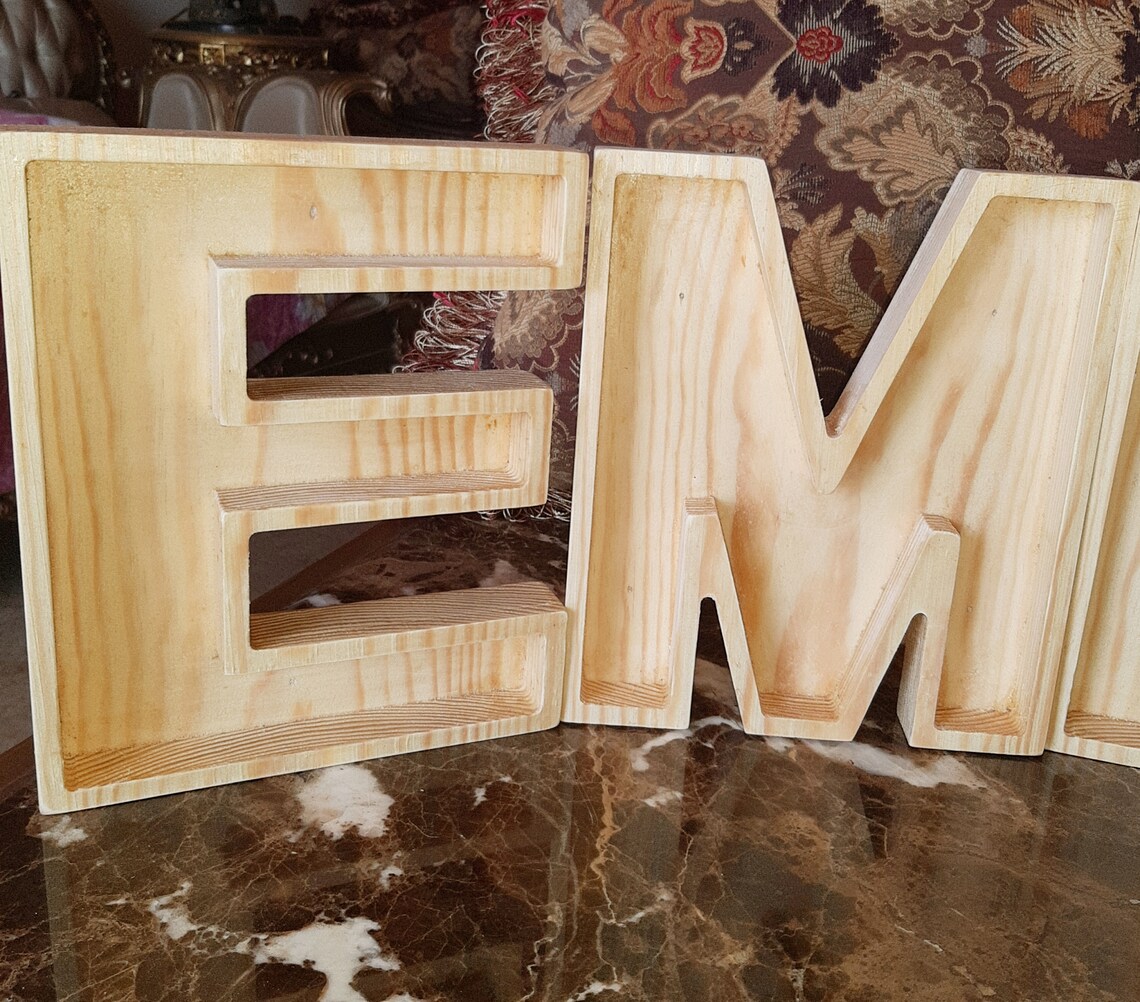 20 Thick Decorative Wooden Fillable Letters / Numbers Etsy