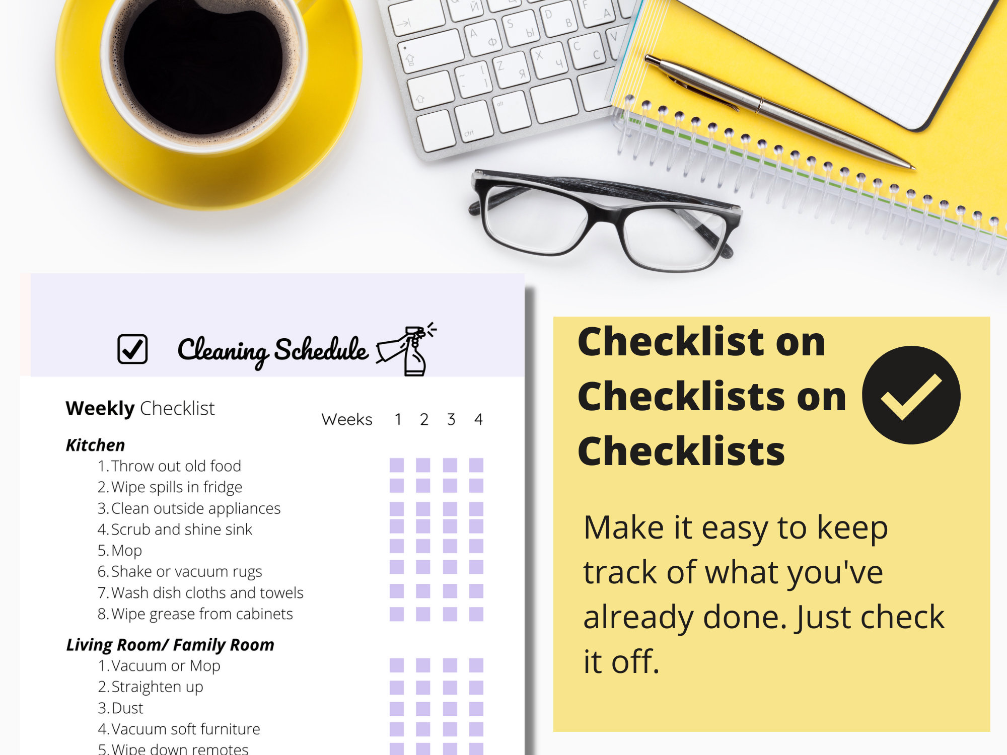 The ultimate deep cleaning checklist bundle lavender printable pdf etsy