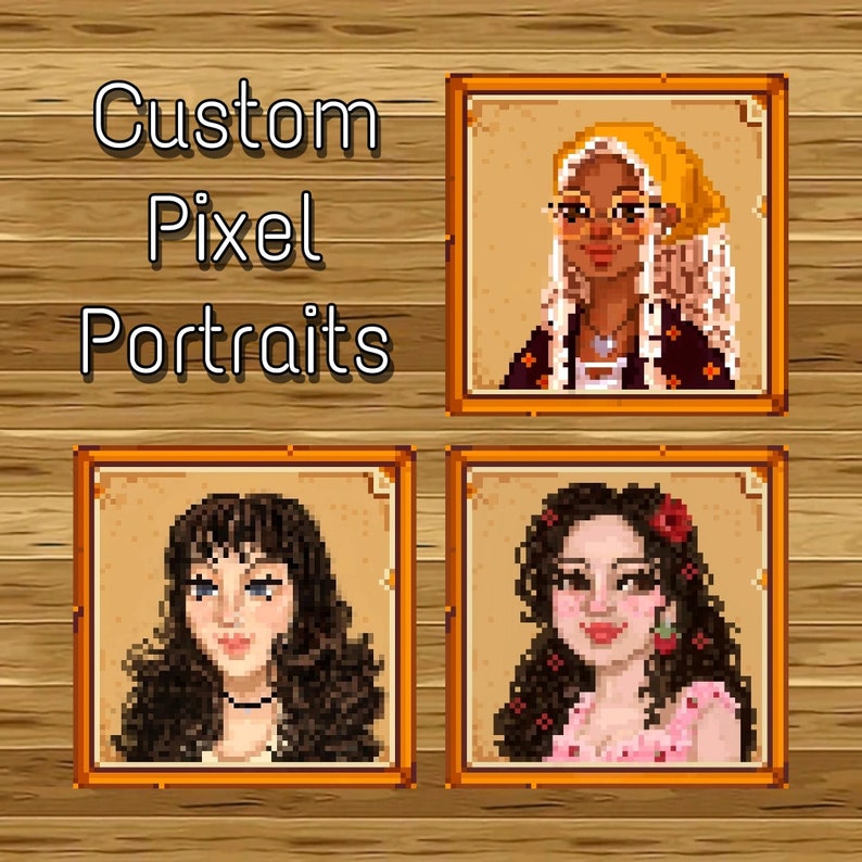 Stardew Valley Style Portrait, Pixel Art, Custom Pixel Profile Picture, PFP image 1