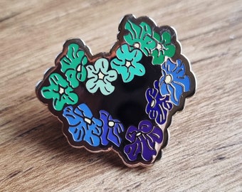 Heliotropo, Orgullo Gay, Sutil, Discreto, Pin de Solapa, Insignia Floral de Esmalte Duro