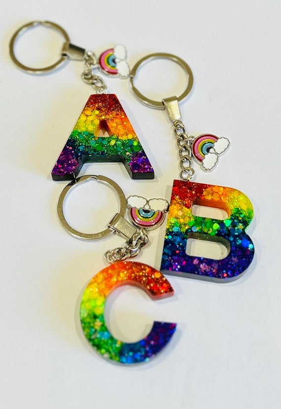 A to Z Name Initial Letter Keychain Auto Alphabet Keyring Souvenir Novelty  Gifts