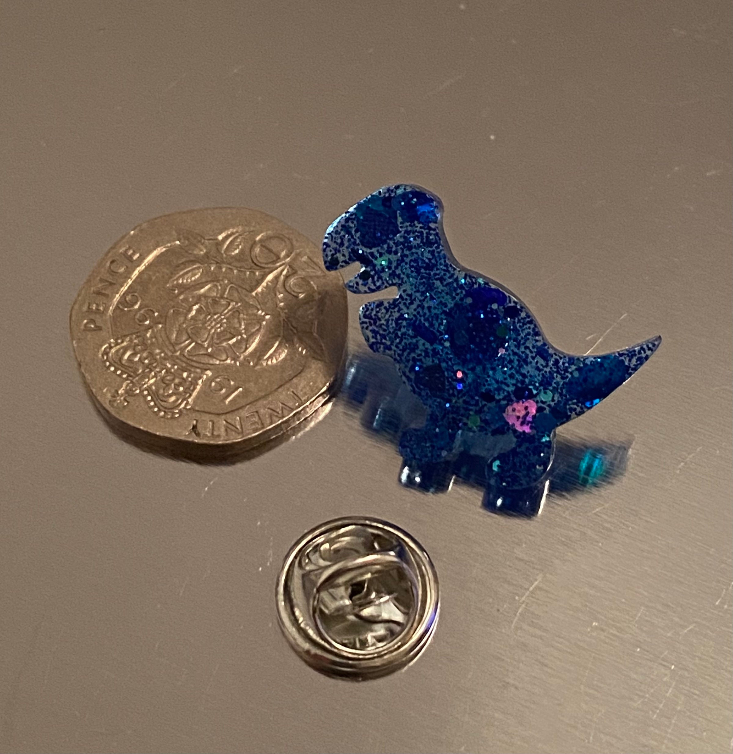 Tiny Sparkly Rainbow Dinosaur Lapel Pin Badge Etsy