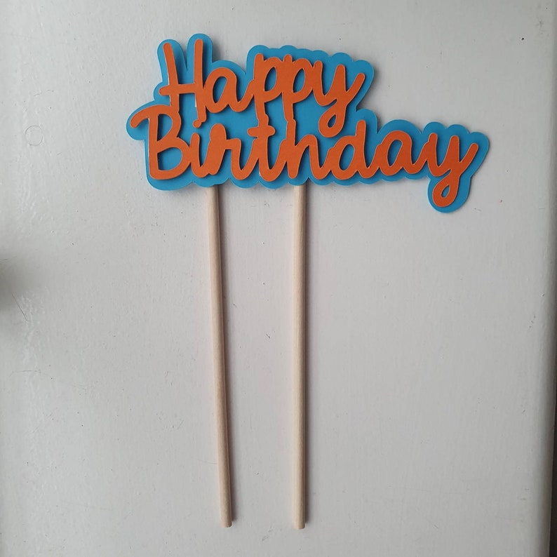 Happy Birthday' Cake Topper Etsy