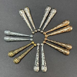 24pcs Bolo Tie Ends, Vintage Bolo Tie Tips, Bolo Tie supplies, Gold & Silver Varieties, Bolo Ties making