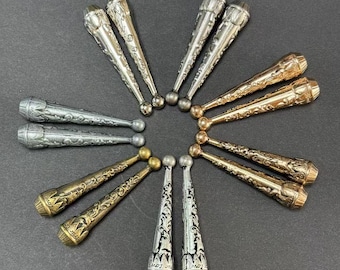 24pcs Bolo Tie Ends, Vintage Bolo Tie Tips, Bolo Tie supplies, Gold & Silver Varieties, Bolo Ties making