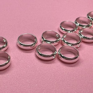 14k Gold Plated Copper Round Bead Frame, Circle Bead Frame, Gold Tone Bead Spacer for Bracelet & Necklace, Round Bead Frame for Pearl Beads