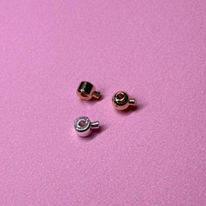 14K Gold Plated Tube Crimp End Perlen, runde Crimp Perlen, Armband End Perlen, dünne Crimp End Perlen, Für Halskette Armband 3 mm machen