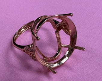 Sterling Silver Ring Settings, 925 Silver Round Ring Head, Four Prong Ring setting with Claw,Round Bezel Ring 6mm 7mm 8mm 9mm 10mm 11mm 12mm