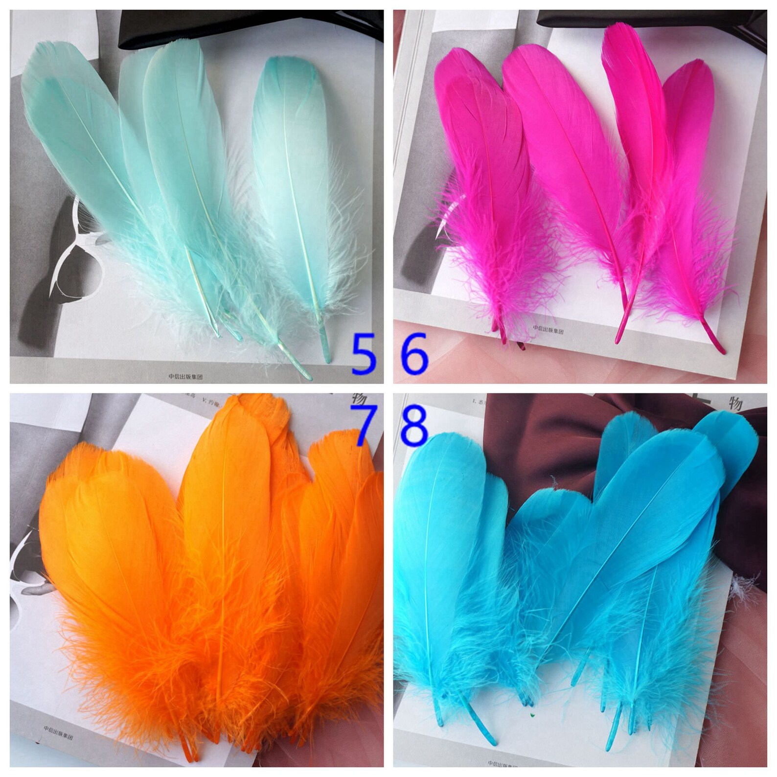 50pcs Color Large Goose Feathers Assorted Colored for Dream - Etsy UK