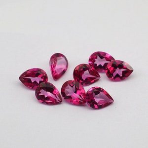 Natuurlijke roze topaas Teardrop edelsteen, peer gesneden losse edelsteen, gefacetteerde losse steen voor het maken van sieraden, december Birthstone 3 * 4 mm 3 * 5 mm 4 * 5 mm