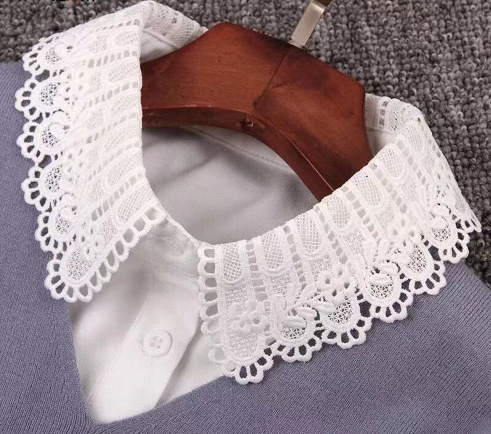 Simple Daily Lace Collars sew on Lace fake collarLace | Etsy