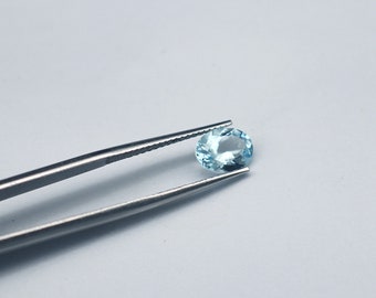 Natural Blue Aquamarine Gemstone, Faceted Oval Cabochon, Loose Gemstone, Oval Cut Loose Stone for Jewerly Making 2*3mm 3*4mm 3*5mm 4*5mm
