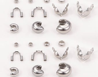 100pcs Stainless Steel Pony Bead, Plain Bead, Flat Round Bead, Donut Bead, Wheel Bead, Rondelle Bead, Large Hole Spacer for Bracelet 2mm 3mm