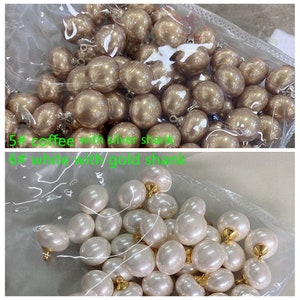 Oval Pearl Button - 30mm main image 1