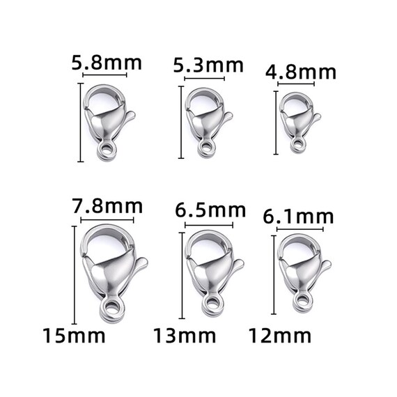 Stainless Steel Trigger Clasps, Lobster Clasp, Claw Clasp for
