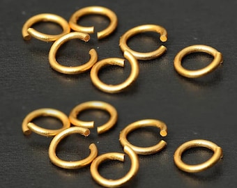 Vintage Gold Plated Opened Jump Ring, Metal Round Jump Ring For Jewelry Making Supplies, Open Jump Ring Connector 7mm