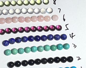 Natural Pink Opal Round Cabochon, Smooth Loose Gemstone, Healing Stone, October Birthstone, Round Agate Cabochon For Jewelry Making 2.5mm
