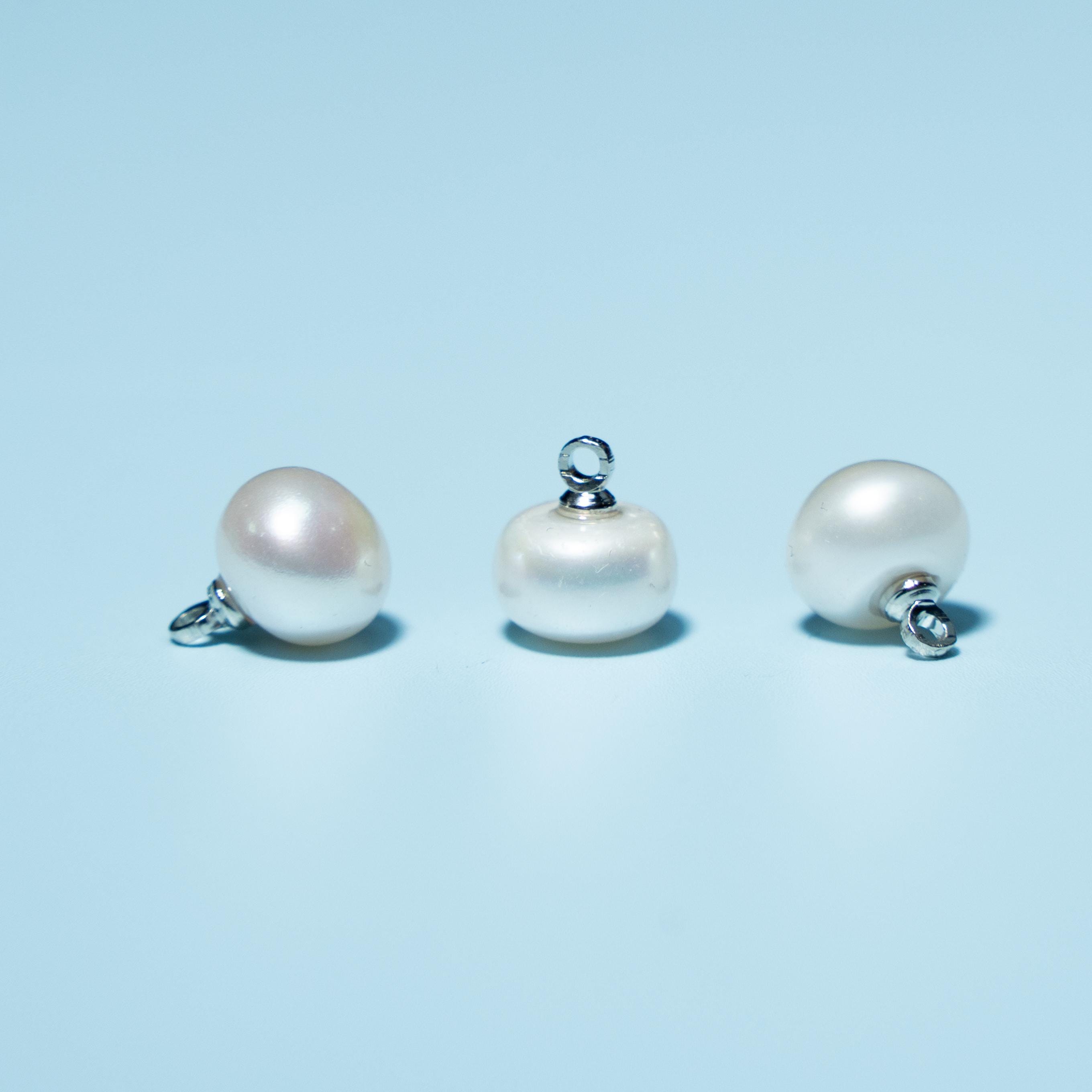 Lot De 50 Boutons Ronds Perle Doré 8mm - Pour Scrapbooking, Mercerie, Couture, Déco - Neuf