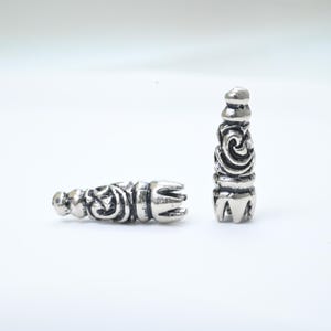 Spiral Pattern Bolo Tie Ends, Vintage Bolo Tie Tips, Bolo Tie supplies, Silver Varieties