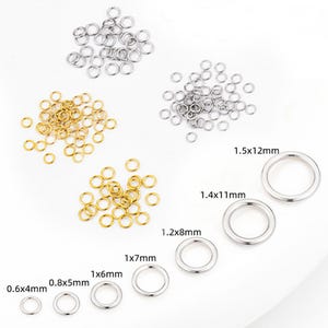 Sluten hoppring i rostfritt stål, sömlös rund hoppring i stål för smyckestillverkning, sluten hoppring 4 mm 5 mm 6 mm 7 mm 8 mm 10 mm 11 mm
