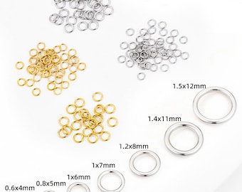 Stainless Steel Closed Jump Ring, Steel Seamless Round Jump Ring For Jewelry Making Supplies, Closed Jump Ring 4mm 5mm 6mm 7mm 8mm 10mm 11mm