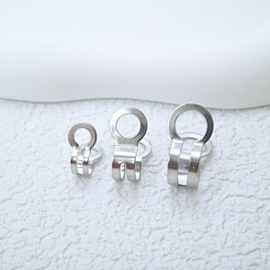 100pcs Stainless Steel Ball Chain Crimp Connector, End Cap Knot Cover