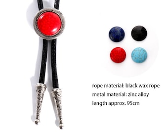 Bolo Tie suministros de bricolaje, collar de boda para hombres mujeres padrinos novio, corbata de bolo estilo vintage, regalo de bricolaje para él/ella, ajustes de bolo