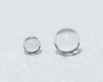 Natural Clear Quartz Round Ball Bead, Healing Stone Bead, Gemstone Bead, White Crystal Loose Bead (no hole) 5mm 6mm 7mm 8mm 9mm 10mm 11mm