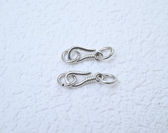 14K Gold Plated Hook Clasp with Jump Rings, Gold Tone Hook and Eye Clasp,  Bracelet Clasp, Jewelry Clasp, Chain Connector, DIY Jewelry