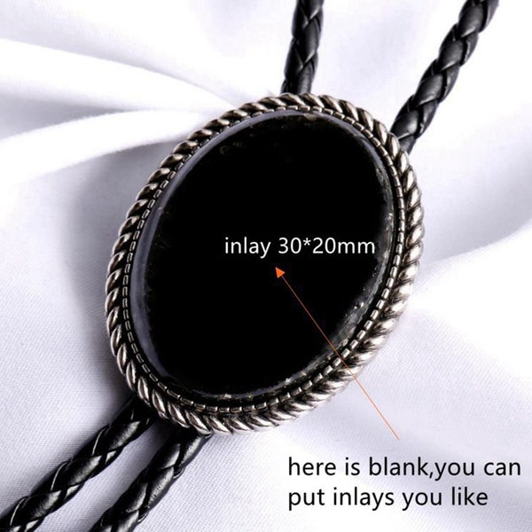 Bolo Tie diy supplies, Wedding Necklace for Men Women Groomsmen Bridegroom, Vintage Style  Bolo Tie, DIY  Bolo tie setting withe cord