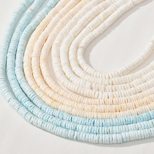White Shell beads, Shell Wheel Bead, Pony Bead, Donut Bead, Round Chip Bead, Flat Round Beading diy Bracelet Necklace Jewelry Accessories