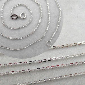 Sterlingzilveren platte O-ketting, s925 zilveren kabelketting ketting, O-ketting met veerringsluiting, sieradenkettingen 16" 18"